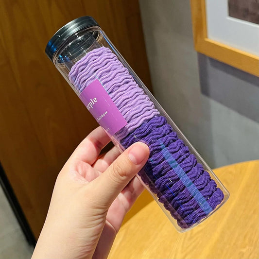 Wave Design Hair Ties for Women & Men - 20 Pack Crinkle Elastic Dreadlock Hair Ties - Gentle High Stretch, No Slip, Daily Use for All Hair Types (Simple Style, Durable for Workout, Office, Party)