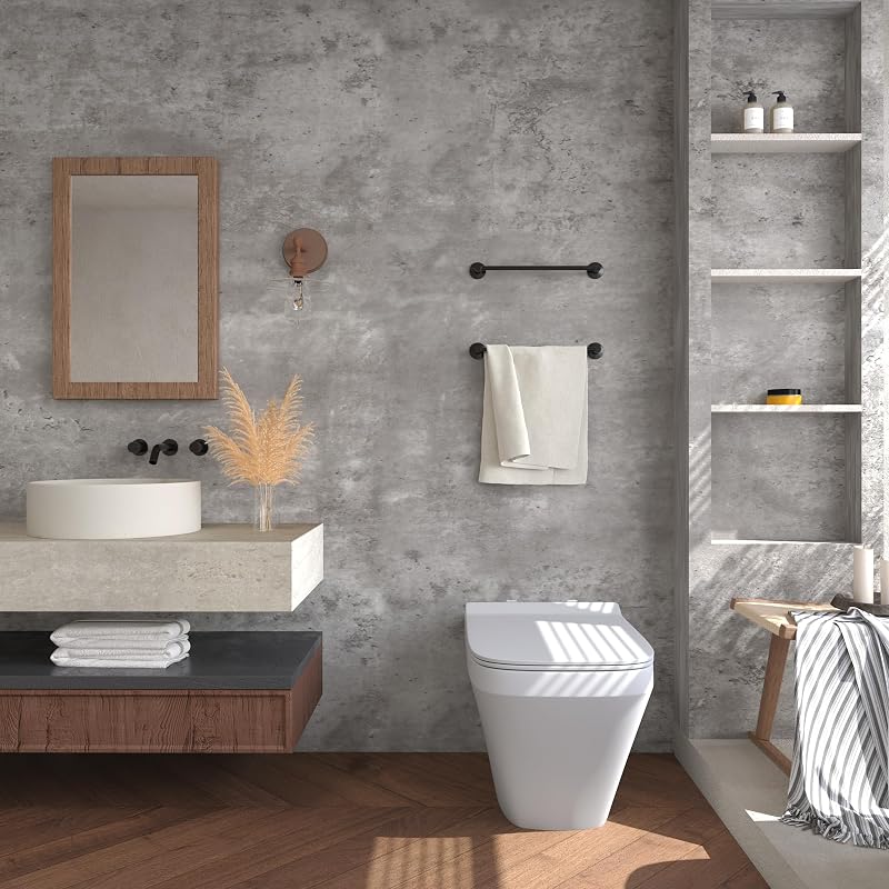 24x591 in Light Gray Concrete Wallpaper Peel & Stick - Thick Matte Self-Adhesive Vinyl