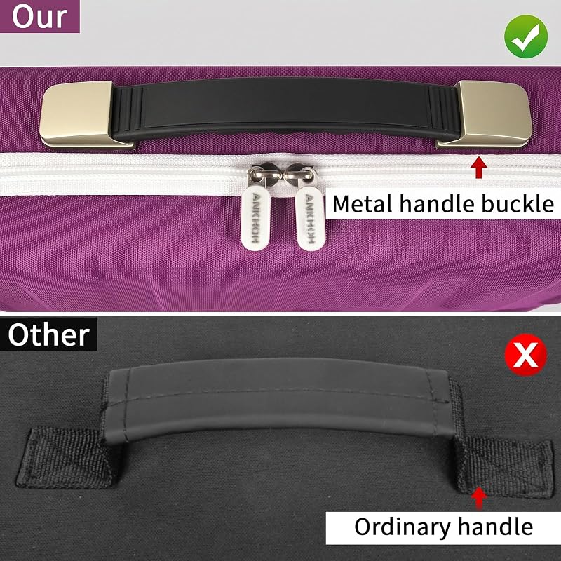 Purple Barber Case for Hair Clipper & Trimmer with Shoulder Strap - ANKHOH