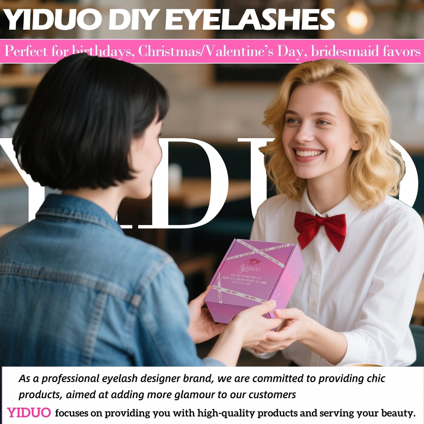 YIDUO Lashes Clusters Kit with Spikes Bottom Extensions False Eyelashes 816Pcs Bulk Packs with 2X Bond&Seal Volume D Curl Wispy Individual Fake Eyelash Wholesale Large Pack for Beginners Gift Choice