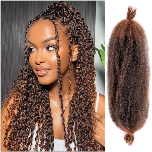 ROKTRESS Afro Spring Twist Hair 16 Inch 8packs Springy Marley Braiding For Faux Locs Pre Separated Black Women (16inch,T30)