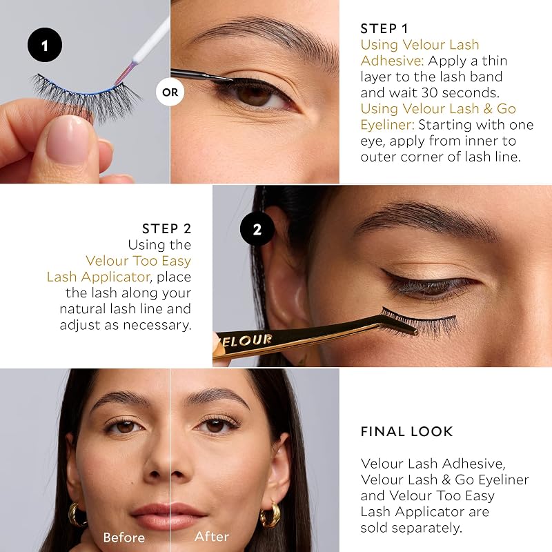 Velour Short & Sweet Effortless Strip Lashes - No Trim, 1 Pair