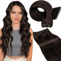 Dark Brown 12 Inch 80g Sew-in Hair Extensions Real Remy Human Hair - Variation 2 HW