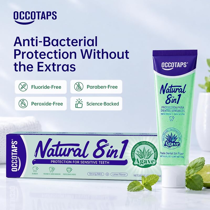 fluoride-free agave toothpaste for sensitive teeth — 3 x 3.53 fl oz pack