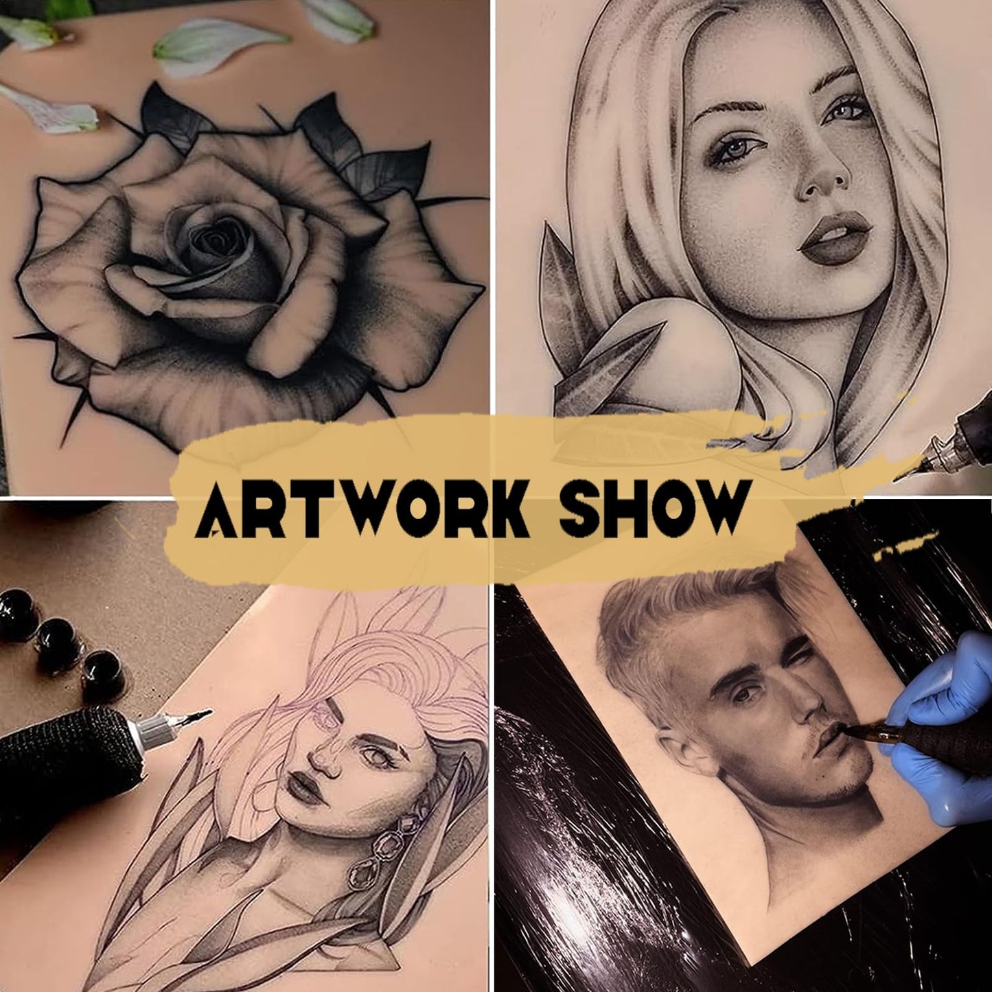 10Pcs Tattoo Fake Skin 3MM - LEEYUKA Thick Practice Tattoo Skin Double Sides 7.4x5.6" Blank Silicone For Beginner And Experienced Artist