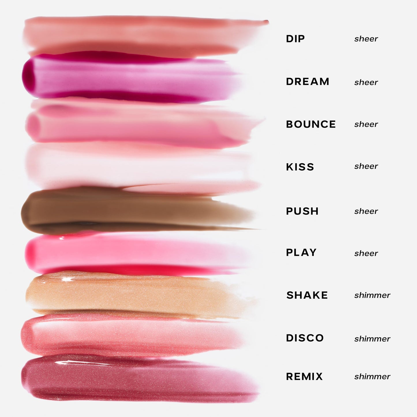 Saie Glossybounce - Hydrating Lip Gloss and Tinted Lip Oil Hybrid with Hyaluronic Acid & Jojoba Oil for Non-Sticky, Ultra-Shiny, Plump & Soft Lips - Everyday Makeup Essential - Kiss (.17 oz)