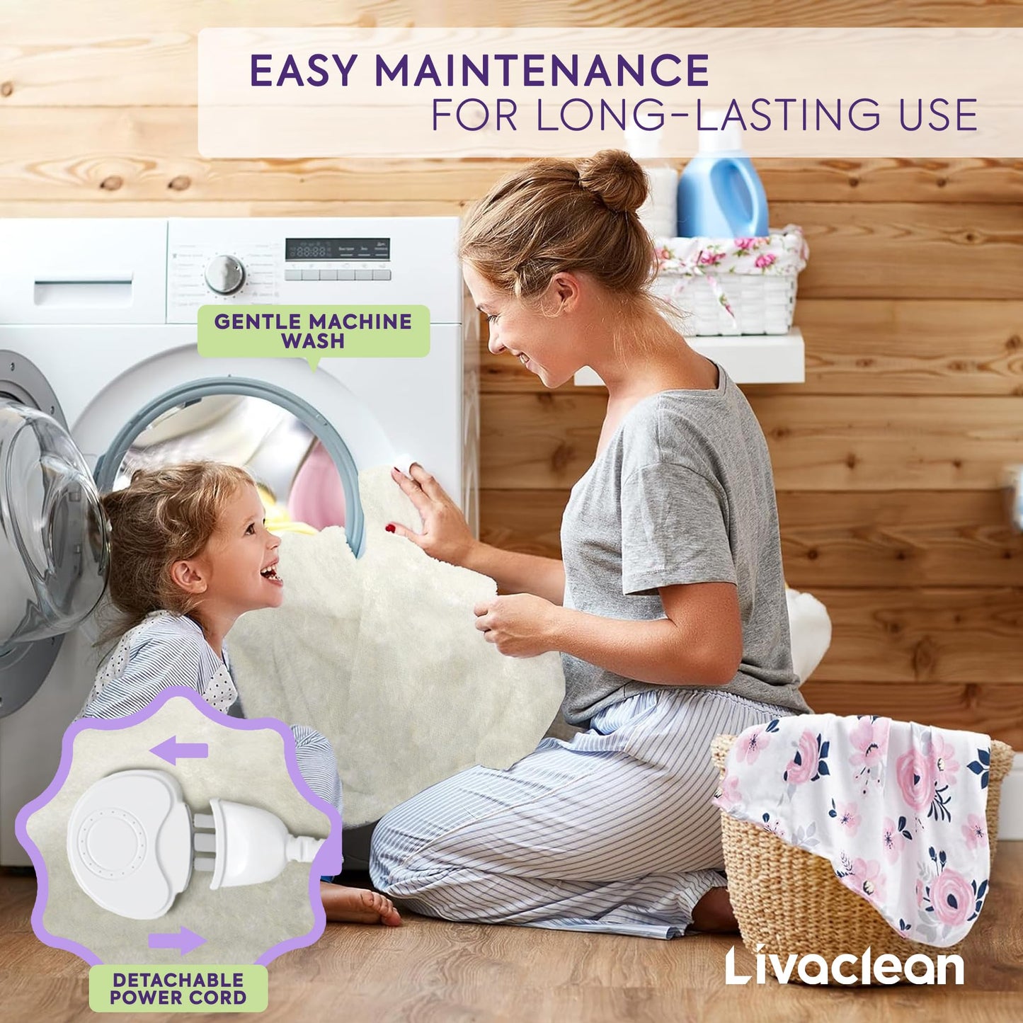 Livaclean Massage Table Warmer Heating Pad - 6 Temperature Settings - 71" x 31.5” - Soft Flannel Fleece Spa Bed Warmer - Electric Massage Table Heating Pad - 2 Year Replacement Guarantee