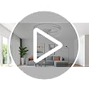 Black 20-Inch Bladeless Ceiling Fan with Light - Modern Flush Mount Fandelier with App & Remote