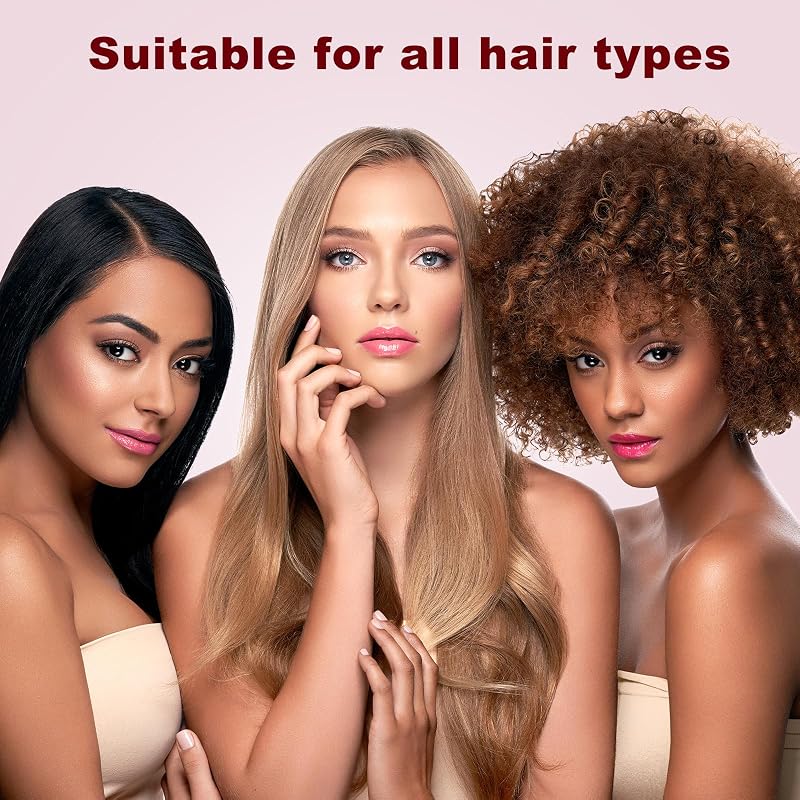 2-in-1 Hair Dryer Brush Straightener with Negative Ions for Smooth, Frizz-Free Hair