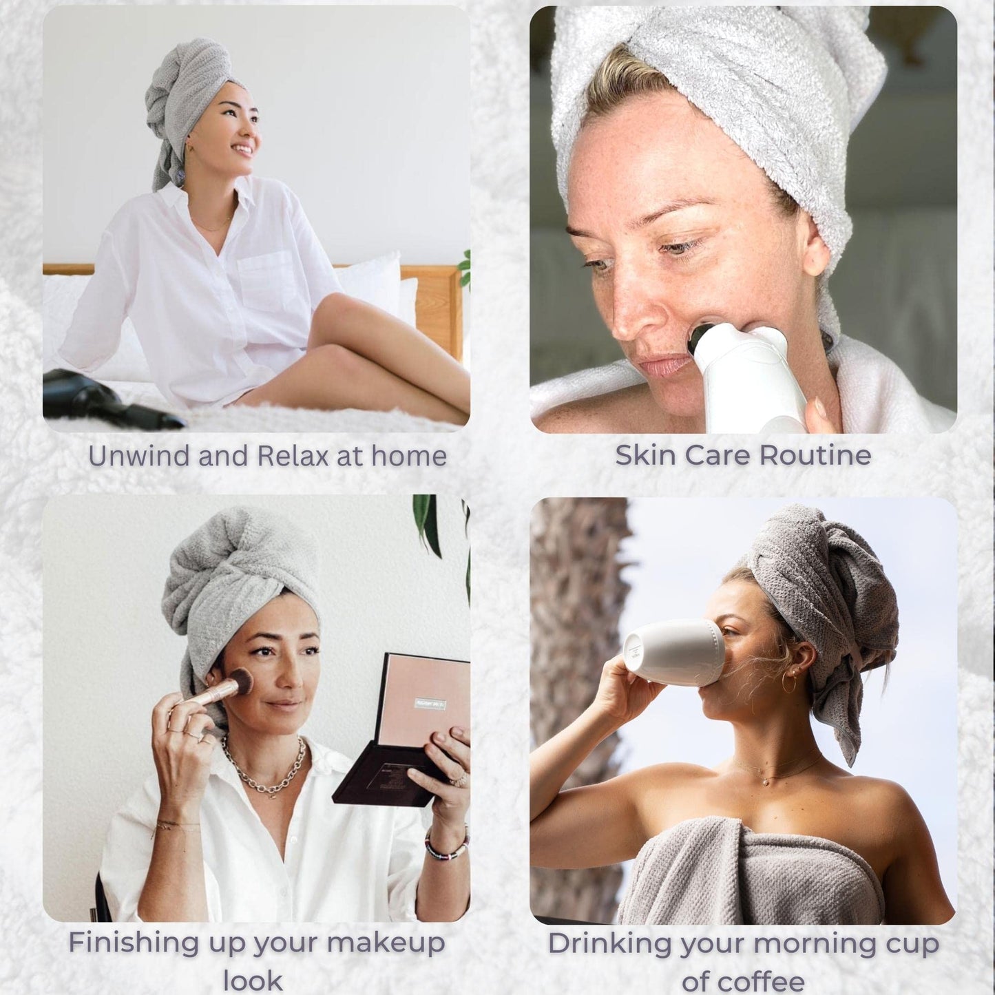 VOLO Super Hero XL Luna Gray Hair Towel | Ultra Soft, Super Absorbent, Quick Drying Nanoweave Fabric | Reduce Dry Time by 50% | Towel Wrap for Long, Thick Hair | Anti Frizz & Breakage | Microfiber