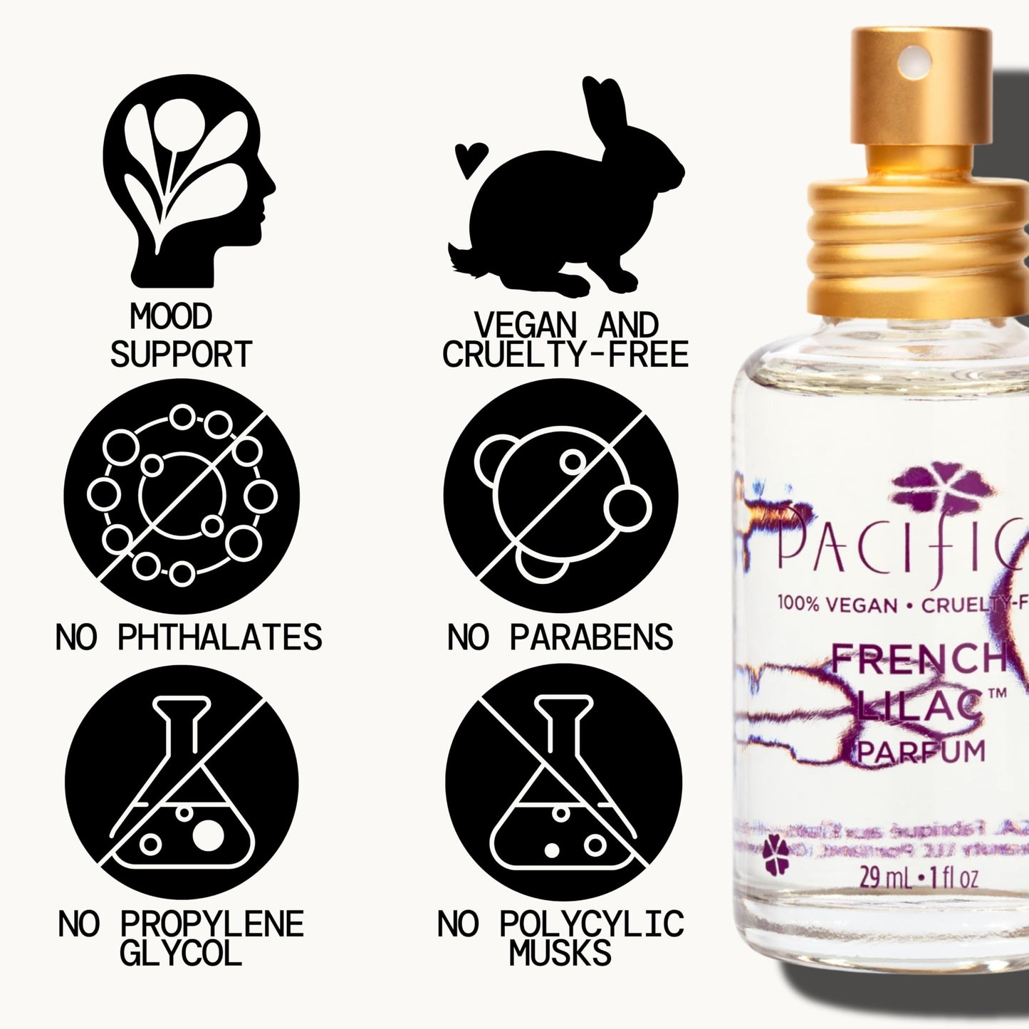 Pacifica French Lilac Perfume & Hair Mist and Body Spray Set – Fresh Spring Lilac Fragrance Duo with Magnolia, Ylang Ylang & Heliotrope Notes Vegan, Alcohol-Free Clean Beauty Fragrance for Her