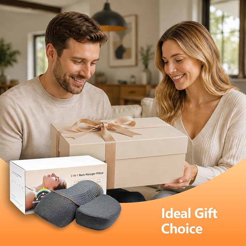 3-in-1 Cordless Neck Massager Pillow with Heat and Airbag Support