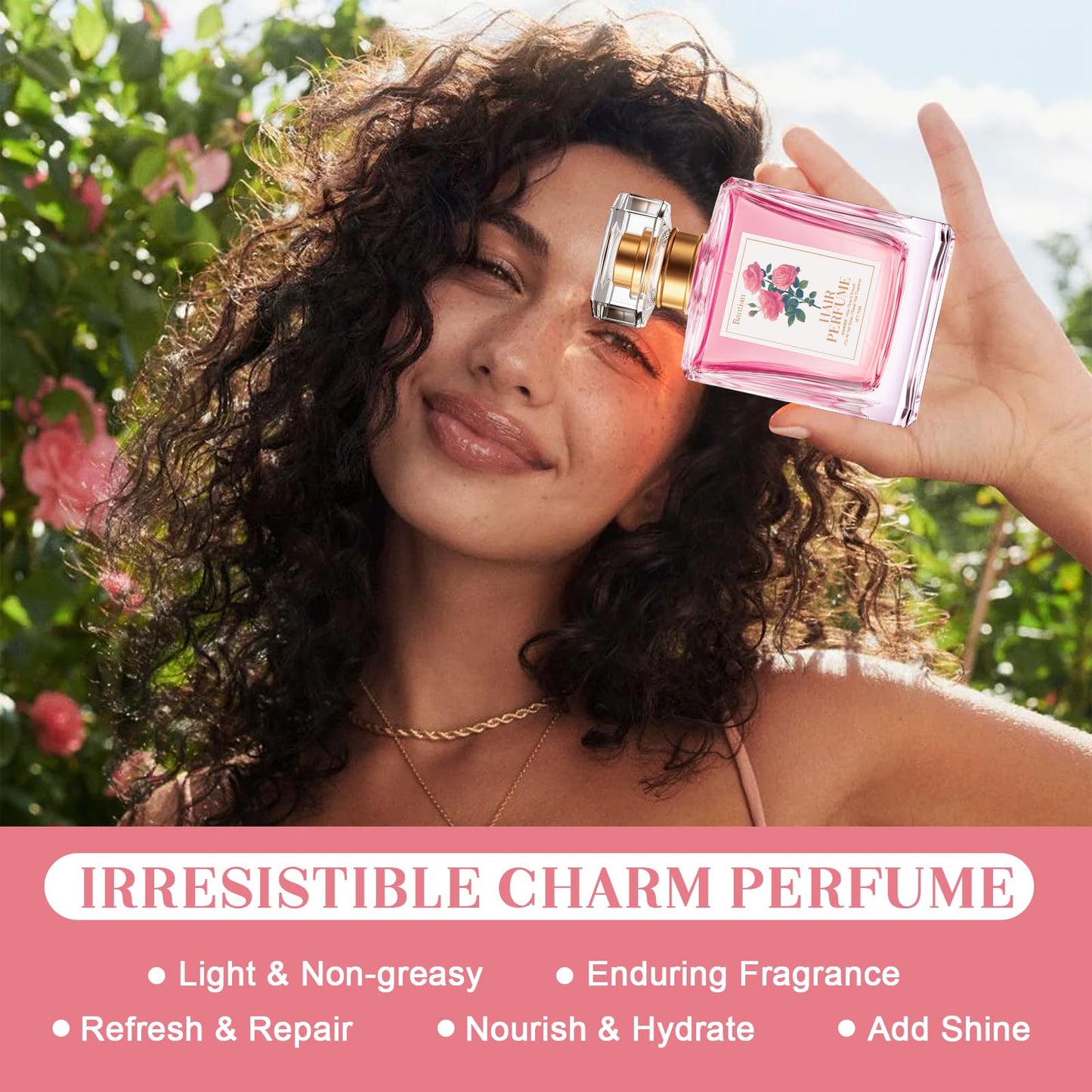 Hair Perfume for Women,Pheromones Perfumes,Long Lasting & Attractive, Hair Essential Oils Perfume-Nourishing & Hydrating, Hair Shine Spray with Honey for Sweet Scent, 1.69 Fl Oz