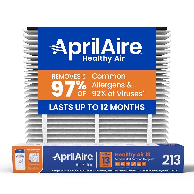 Aprilaire 213 Replacement Filter for Whole-House Humidifier/Air Purifier, MERV 13, 20x25x4, Pack of 1 - Variation 1
