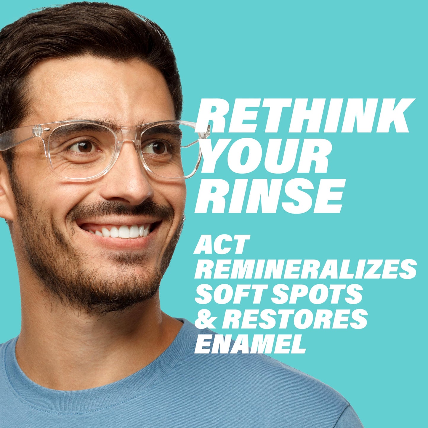 ACT Restoring Fluoride Mouthwash 18 fl. oz. Strengthens Tooth Enamel, Cool Mint