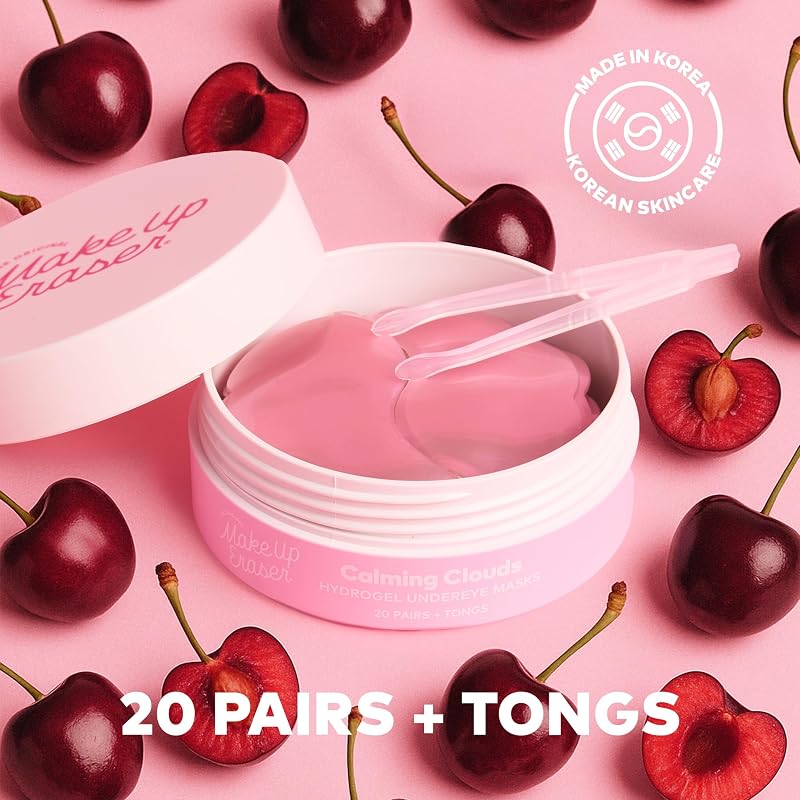 Undereye Hydrogel Masks with Cherry Extract & Hyaluronic Acid – Calming Clouds (MakeUp Eraser)