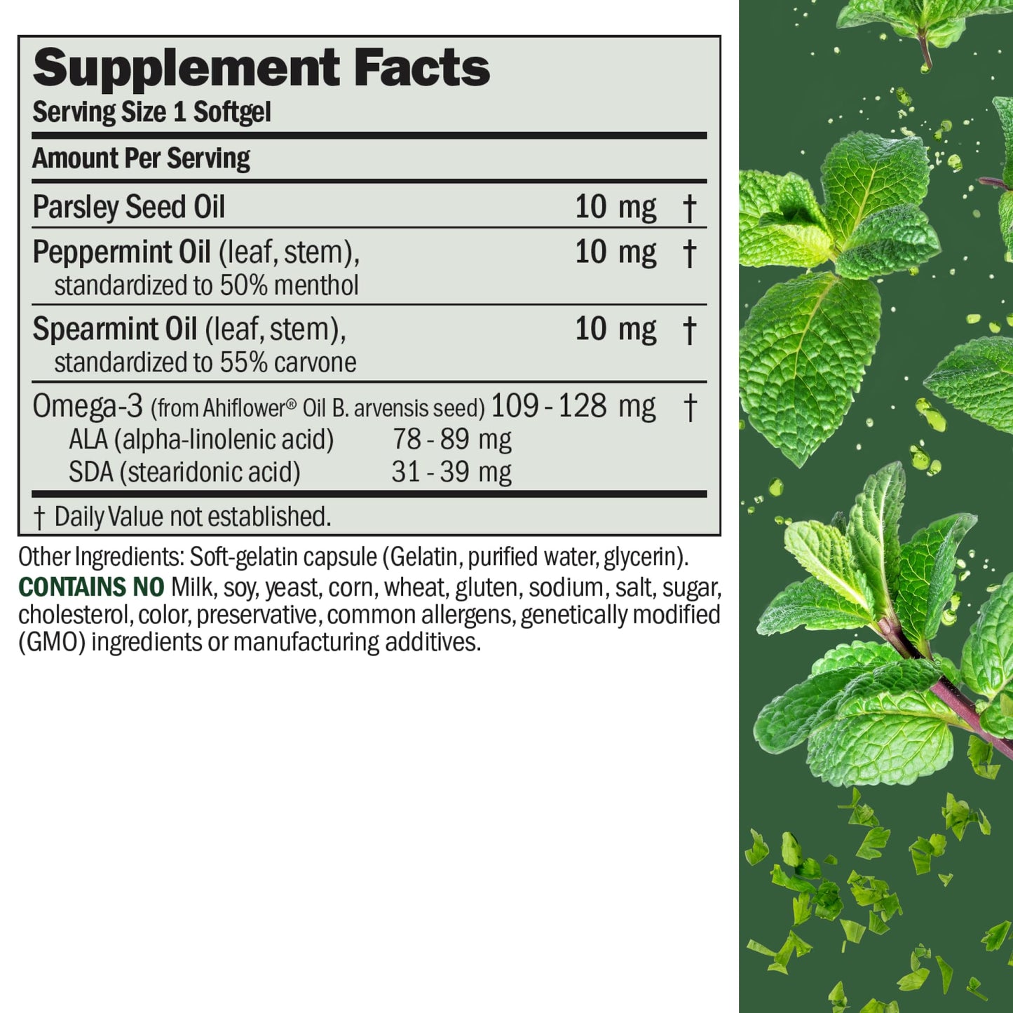 ANDREW LESSMAN Breath Plus 60 Softgels - Natural Breath Freshener, Helps Eliminate Odors from Food, Smoking, Morning Breath from The Inside Out. Peppermint, Spearmint. Easy to Swallow Softgels