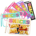 Multicolor Chenille Letter Clear Cosmetic Bags with Zipper — 6 Pcs Travel Toiletry Pouches