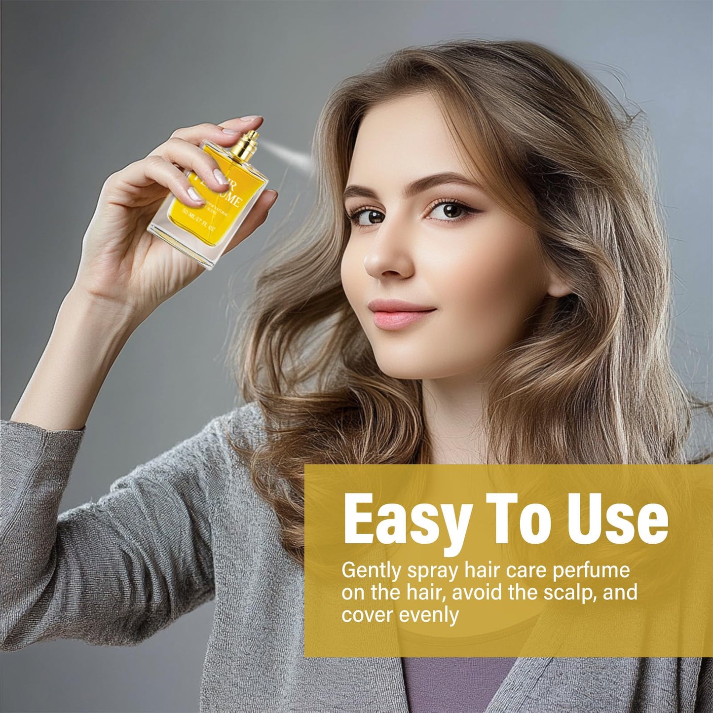 SudopoABAB Hair Perfume, Pheromone Perfume for Women, Essential Oil Perfu-me for Hair, Per-fume Oil Extract to Ha-ir Care, Lasting Fragrance for Long Time
