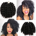 Jamaican Bounce 8 Inch Wand Curl Crochet Hair, 4 Packs, 22 Strands/Pack – 1B Variation Kenkenten