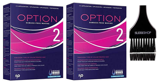 herr Option 2 Perm, Damage-Free Waving Lotion for Color-Treated Hair, Curly, with Natural lSOamine, Pack of 1