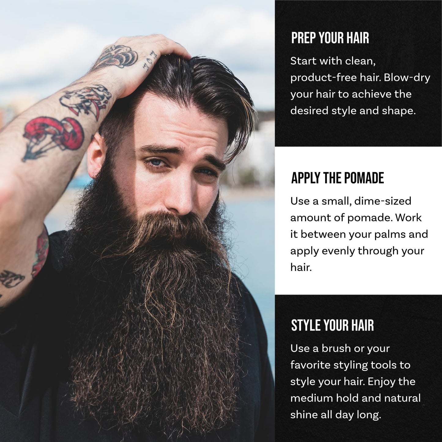 Hair Science - Premium, Organic, Water Based Pomade for Men & Women, Medium Hold, Professional Barber Formulation, Perfect for Curly, Wavy, & Short Hair Styling, Eucalyptus Scent, Travel Size (2 Oz)