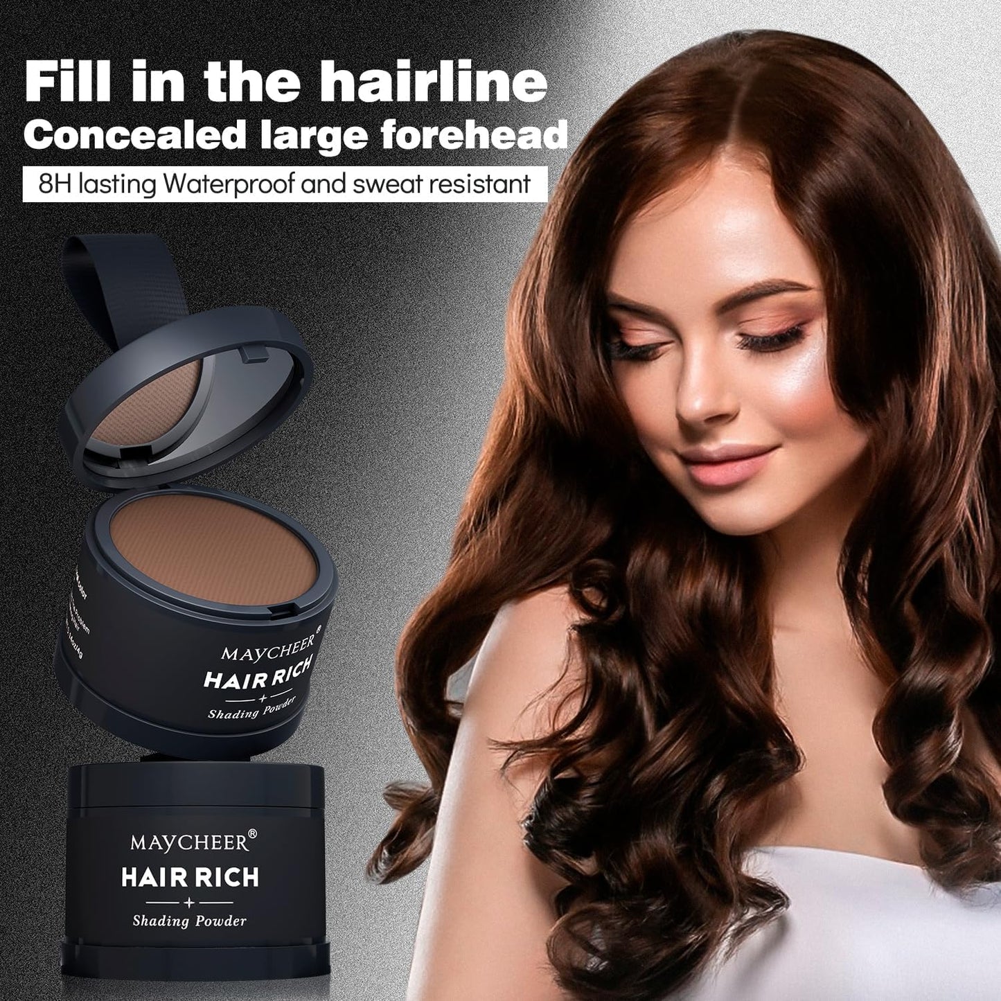 Alluria Waterproof Hairline Powder - Hair Rich Shading Powder for Women, Maycheer Hair Shadow, 30 Colors Magic Root Cover Up (Chocolate 14)