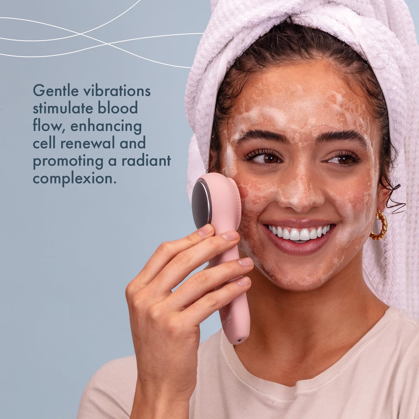 Facial Cleansing Brush, Rechargeable Electric Silicone Face Scrubber Exfoliator, Waterproof Silicone Face Brush Cleanser w/Fast USB-C Charger, Massaging & Face Exfoliator Scrubber for Men & Women