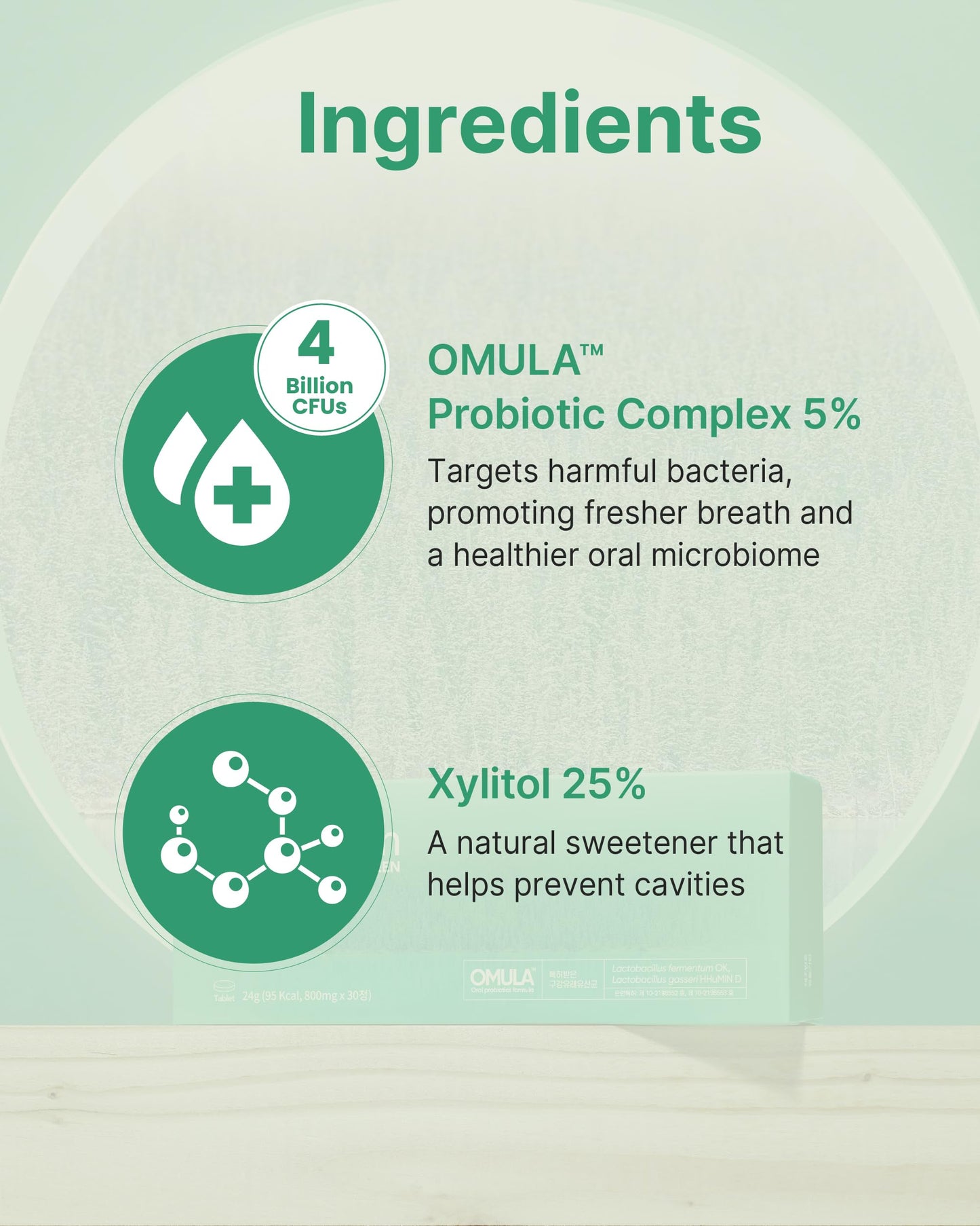 K-Nutra Dentifresh Xylitol Tabs - Oral Probiotics to Combat Bad Breath, Dry Mouth & Support Fresh Breath, 4 Billion CFU, Sugar-Free, Mint Flavor, 30 Tablets