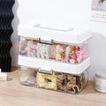 2 Pack Portable Hair Accessories Organizer Box for Girls (Plastic, Dustproof) - 2 Tiers, 12 Divisions