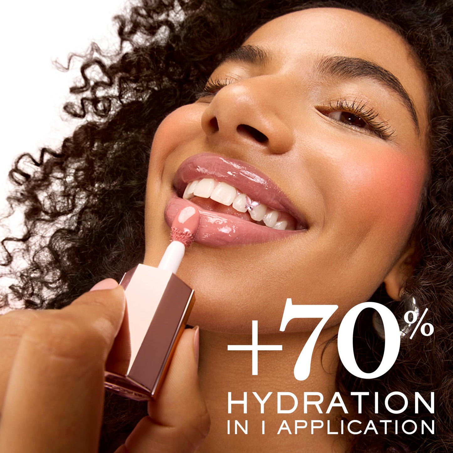 Lancôme Lip Idôle JuicyTreat Oil-in-Gloss -24HR Hydrating Gloss with Squalane for Instant Shine - 25 Toffee Talk