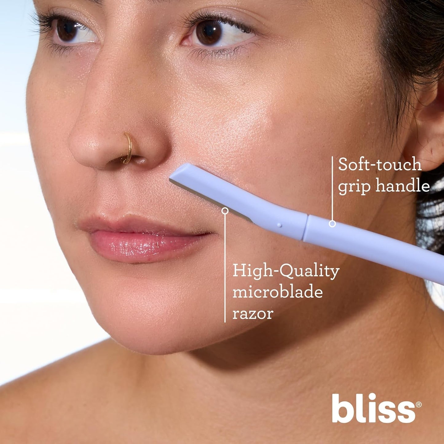 Bliss Dermaplaning Tools 2-Pack | Stainless Steel Facial Exfoliator & Eyebrow Razor