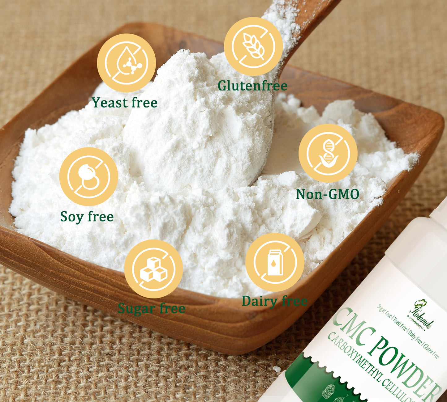 6oz CMC Powder, 100% Pure CMC Powders for Fondant, Premium Tylose Powder Ice Cream Stabilizer, Food Grade Thickener and Water Retention Agent for Frostings, Cake Decoration, Frozen Food, Candy, Yogurt