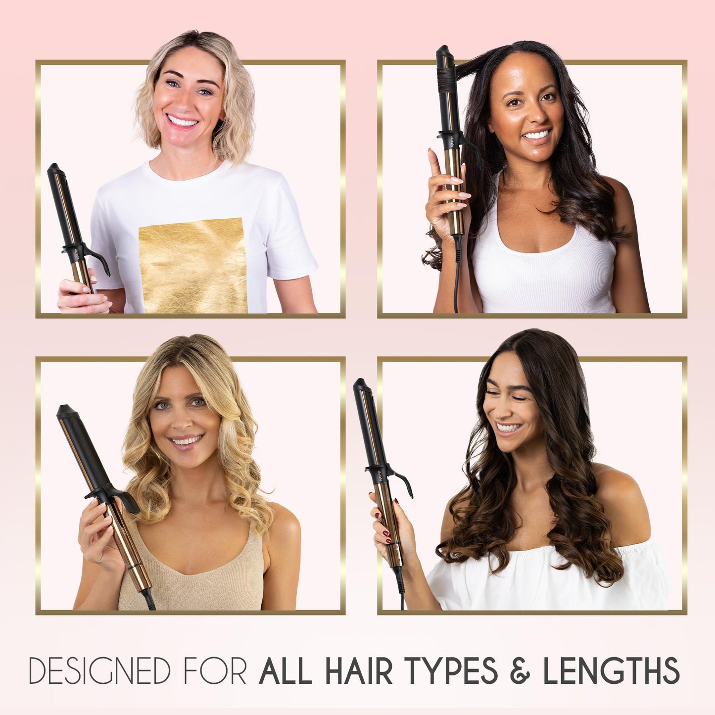 ELLA BELLA® Curling Iron 1 Inch • Professional Hair Curler • Curling Wand • Ceramic Curling Irons • Transform Your Look in Seconds • Suitable for All Hair Types • Say Goodbye to Heat Damage