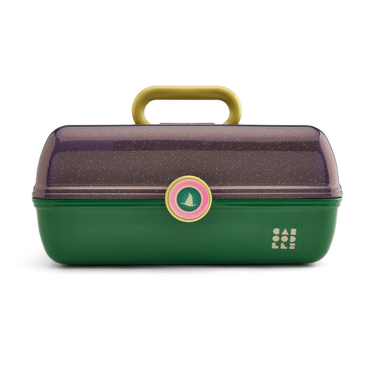 Caboodles Women's On-The-Go Girl, Wicked Elphaba-Purple Sparkle Over Green