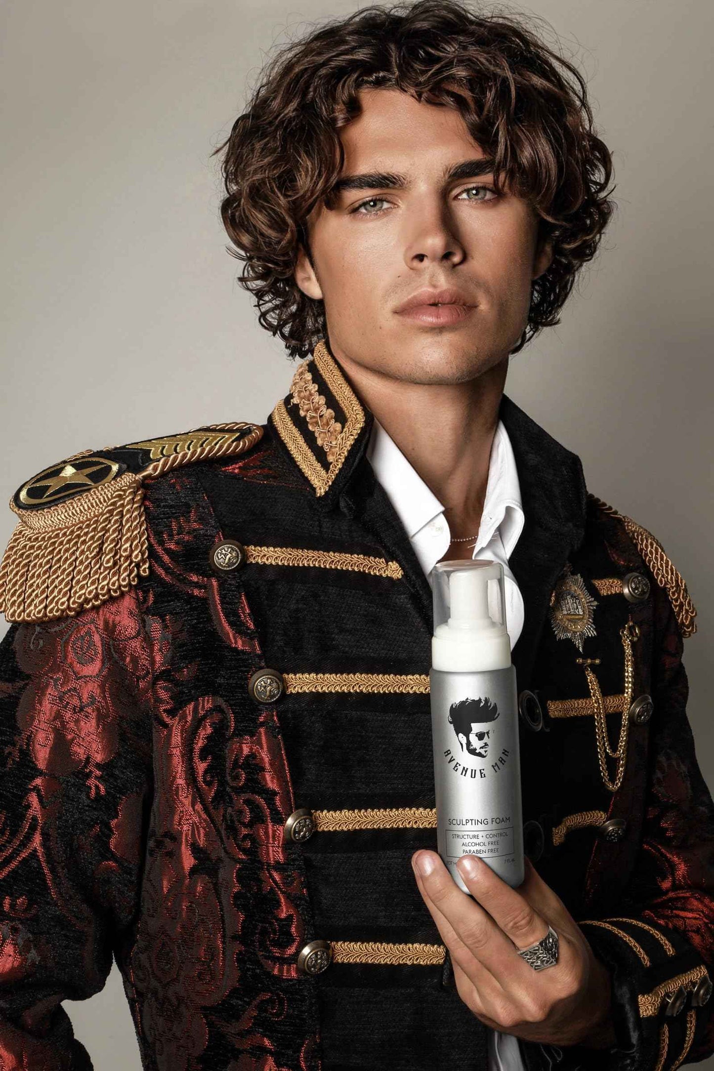 Avenue Man Sculpting Foam for Men - 7 Oz - Frizz Control & Firm Hold Hair Mousse for Men - Styling Hair Products - Men’s Mousse for Hair Styling with No Crunch, Clean Texture & Long-Lasting Lift