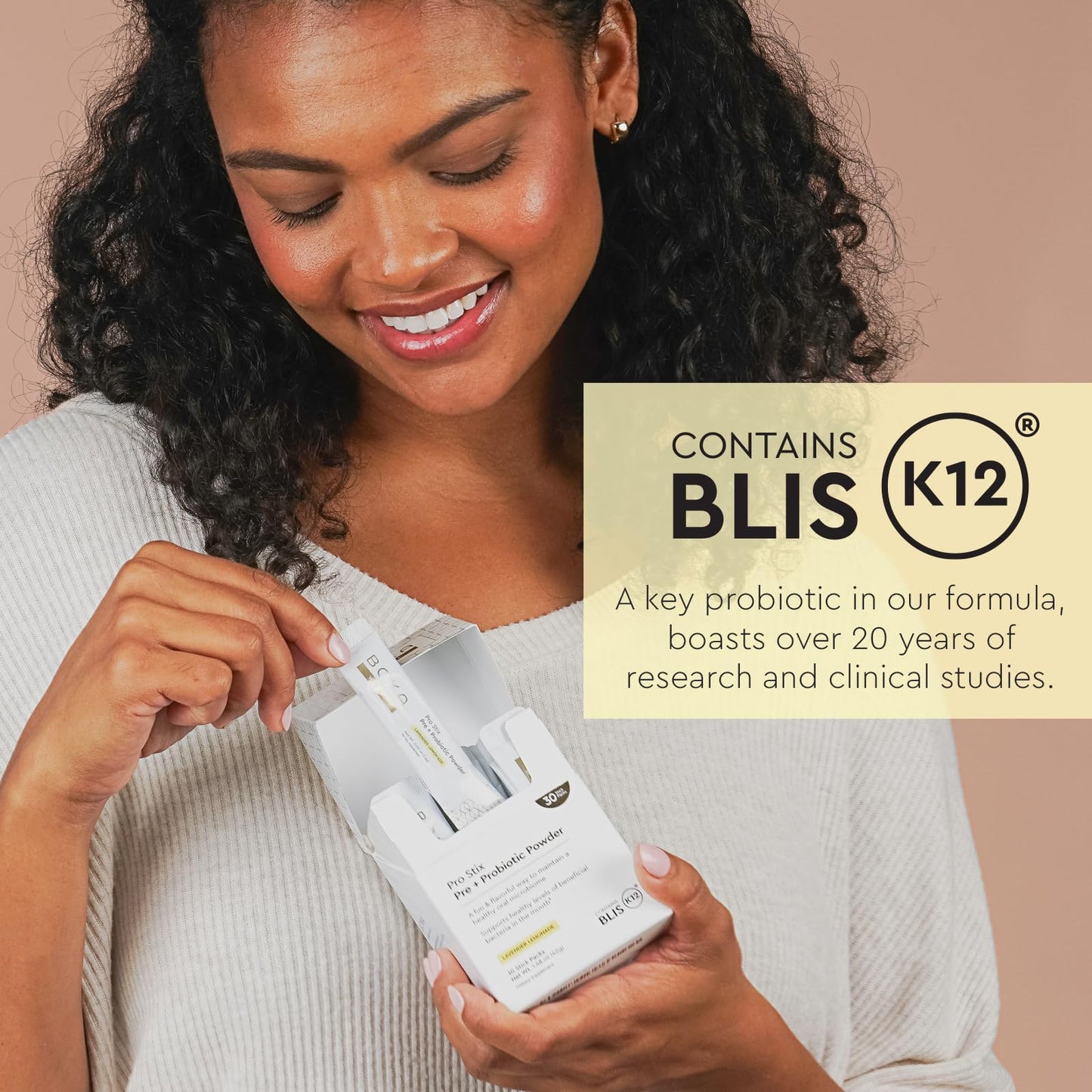 Boka Pro Stix Oral Probiotics for Mouth Bad Breath - 30ct Dental Probiotics Powder, Oral Health Pre + Probiotics for Teeth and Gums, BLIS K12 Oral Probiotic for Healthy Gum Health, Lemonade Lavender