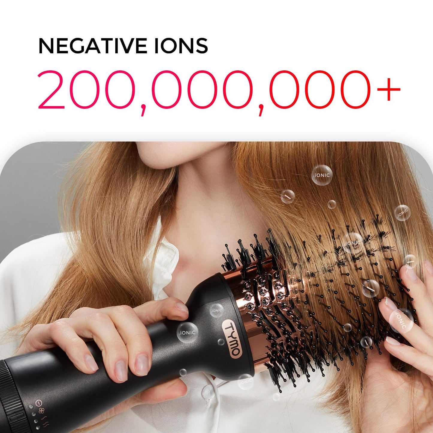 TYMO Hair Dryer Brush Blow Dryer Brush in One, 4 in 1 Ionic Hairdryer and Styler Volumizer with Oval Titanium Barrel, Hot Air Straightener for Smooth Frizz-Free Blowout, Gold