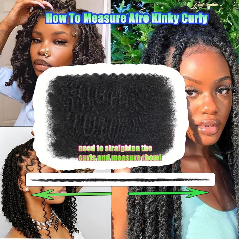 22 Inch Afro Kinkys Bulk Human Hair 100% 4C Dreadlock Extensions, 30g per Pack - Natural Black (Variation: Black+22 Inch-30g)