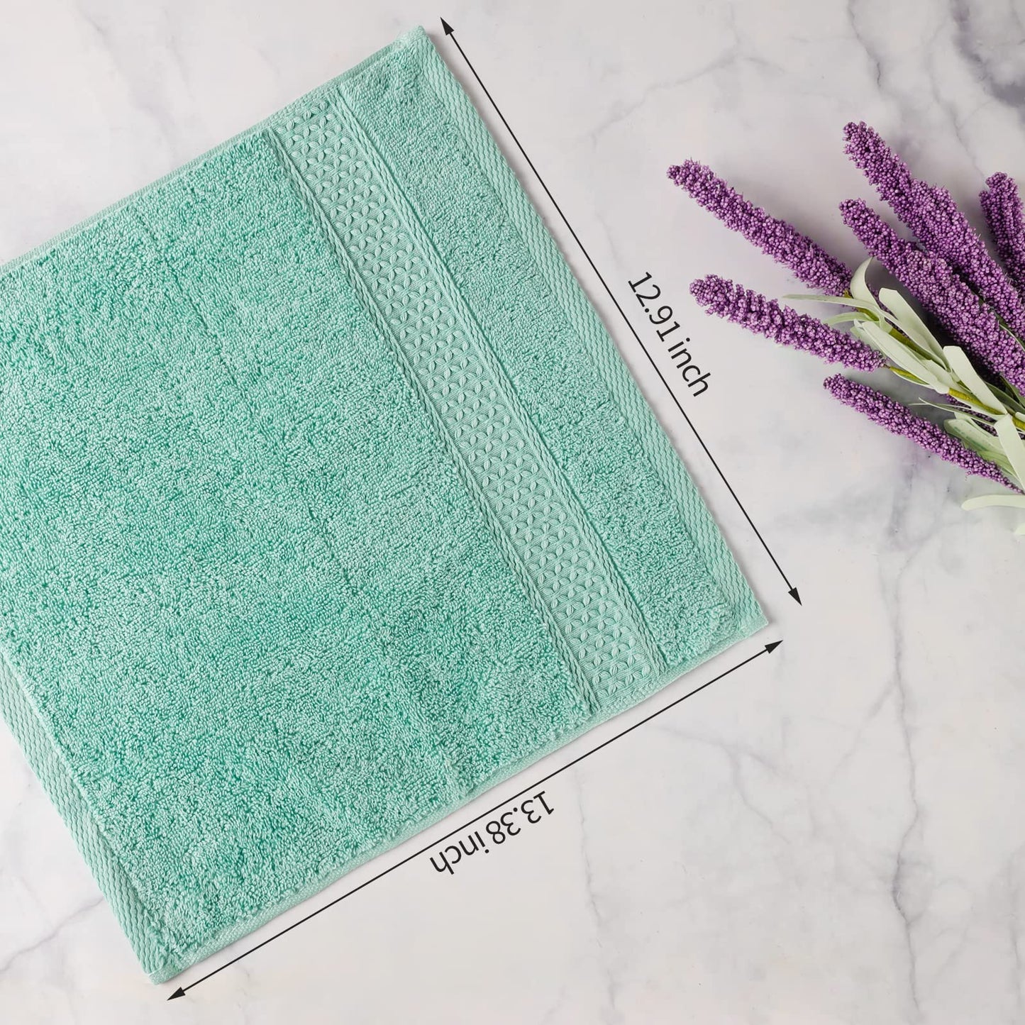 Chiicol Washcloths for Body and Face - Absorbent Bath Towels Bulk Set, 100% Cotton Hotel Towels for Bathroom . Durable,Soft Wash Rag (Multicolor, Pack of 12)