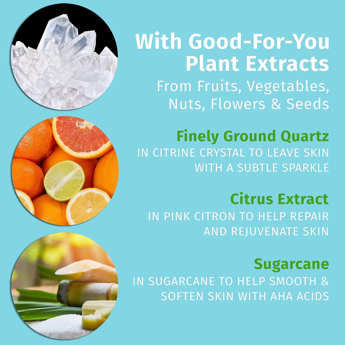 Hempz Fresh Fusion (2.25 Oz 4 Pack) Sugar Cane & Papaya, Pink Pomelo & Himalayan Sea Salt, Pink Citron & Mimosa Flower, Citrine Crystal & Quartz Moisturizer - Mini Travel Lotion for Women or Men