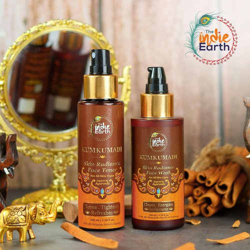 The Indie Earth Kumkumadi Tailam 30 ml | Ayurvedic Beauty Face Oil | Night Serum for Brighter, Glowing & Younger-Looking Skin with Turmeric, Saffron & Indian Lotus