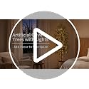 7ft Artificial Olive Tree Indoor Faux Plant with White Planter & LED Lights