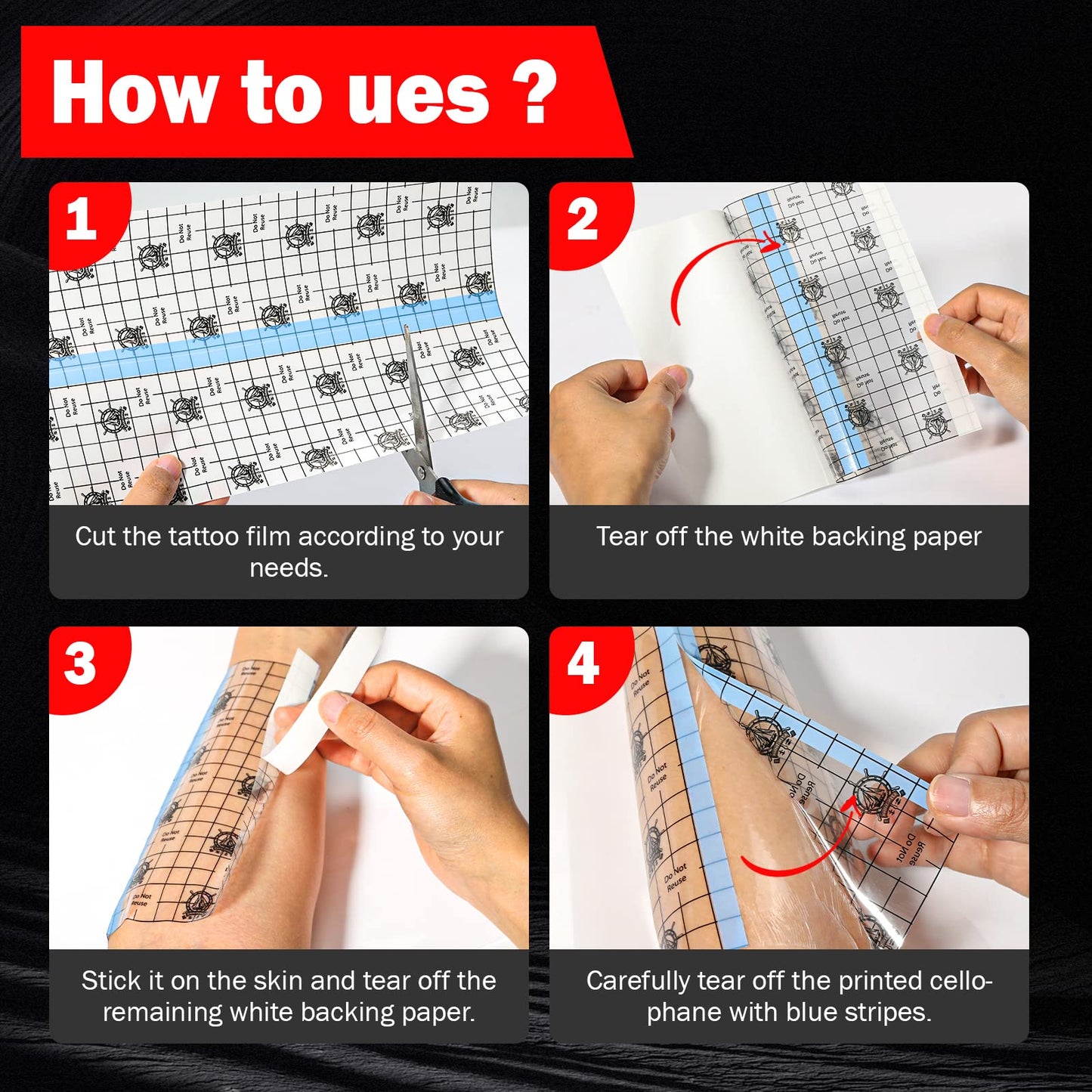 AZEN Tattoo Aftercare Bandage, 6"x 8 Yard, Waterproof Second Skin Cover up Tape, Healing Wrap, Tattoo Supplies