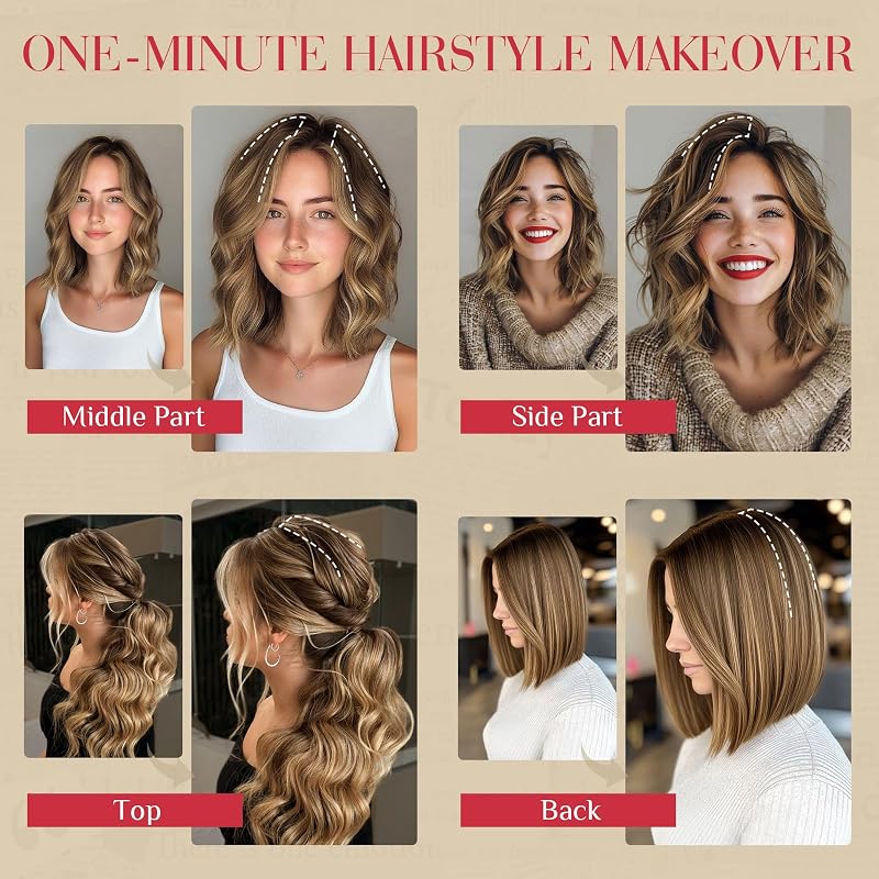 Remy Clip-In Hair Extensions 2PCS 6 Inch #613 Bleach Blonde Real Human Hair