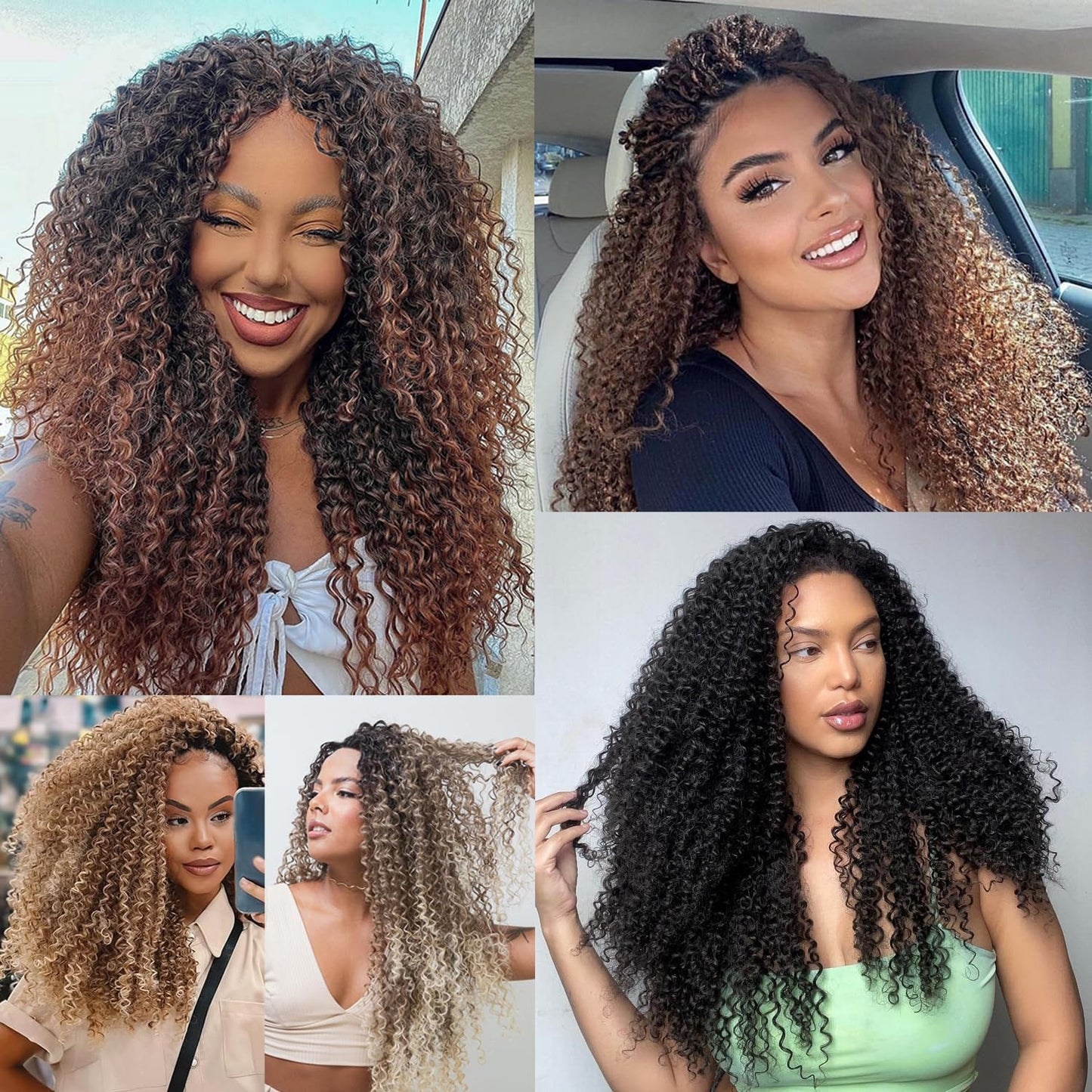 Leeven Pre Looped Micro Kinky Curly crochet Hair 12 Inch 8 Packs Black Micro Curly Braiding Hair For Mini Passion Twist (1B#)