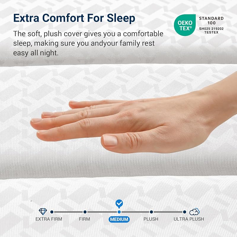 Avenco SleepSphere 8 Inch Twin Hybrid Mattress – Medium Plush, 100-Night Trial