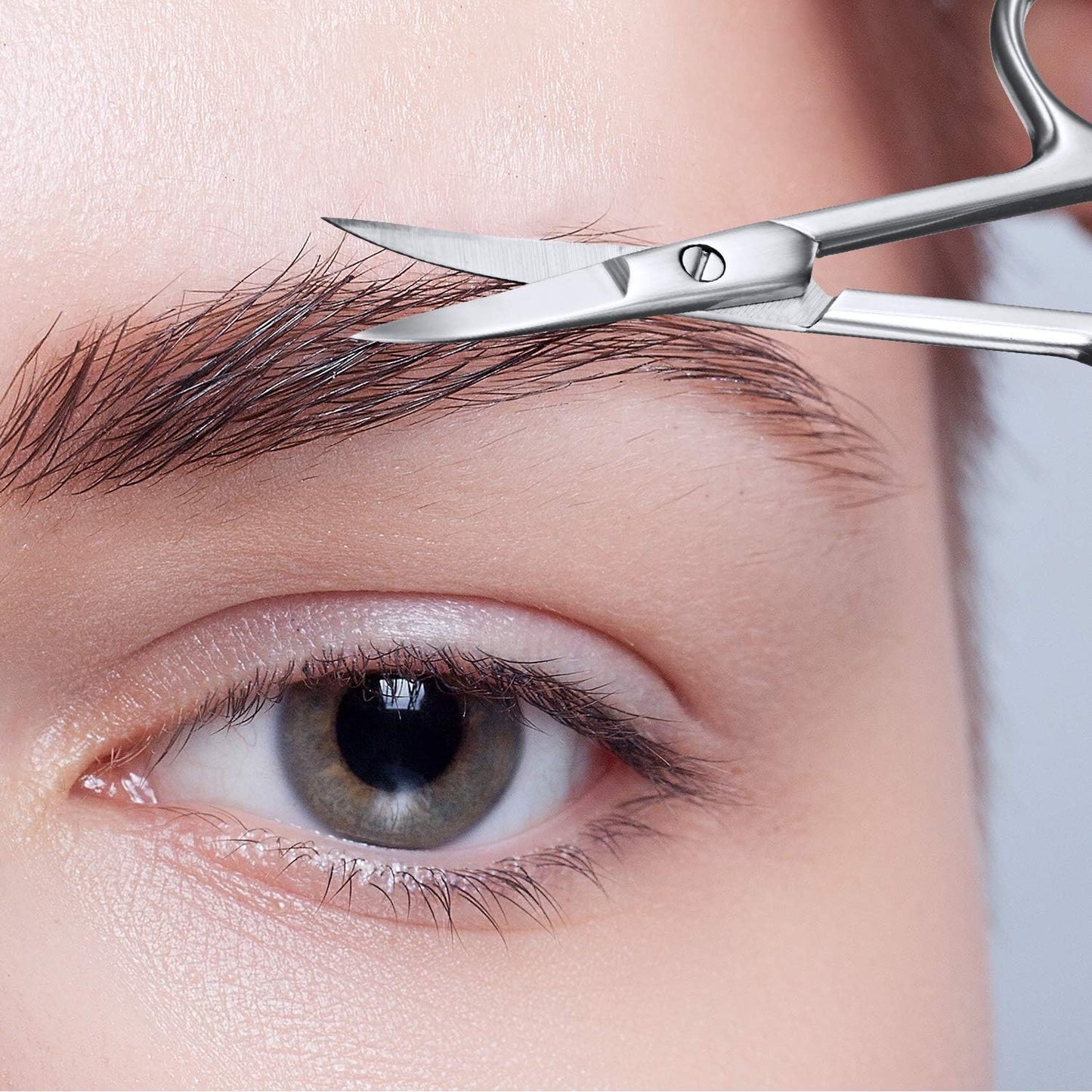 Cuticle Nipper, Curved Cuticle Scissors, Cuticle Remover Trimmer Pusher Nippers, Precision Manicure Scissor Nail Cuticle Trimmer, Professional Stainless Steel Nail Scissors for Cuticle Care - 4Pack