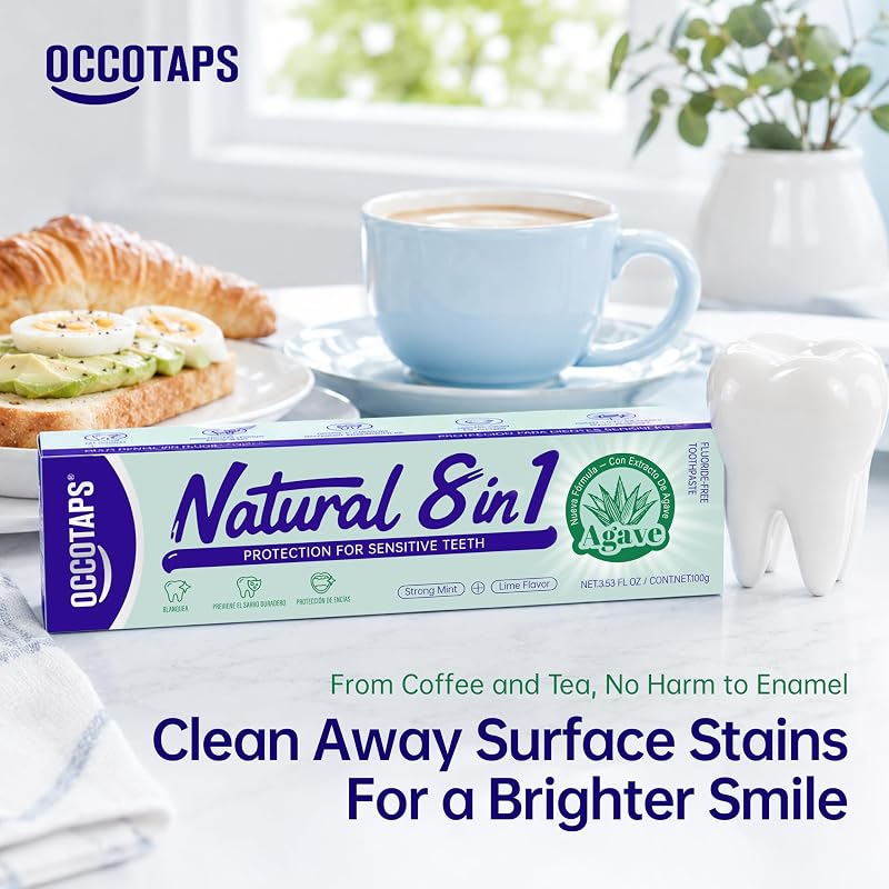 fluoride-free agave toothpaste for sensitive teeth — 3 x 3.53 fl oz pack