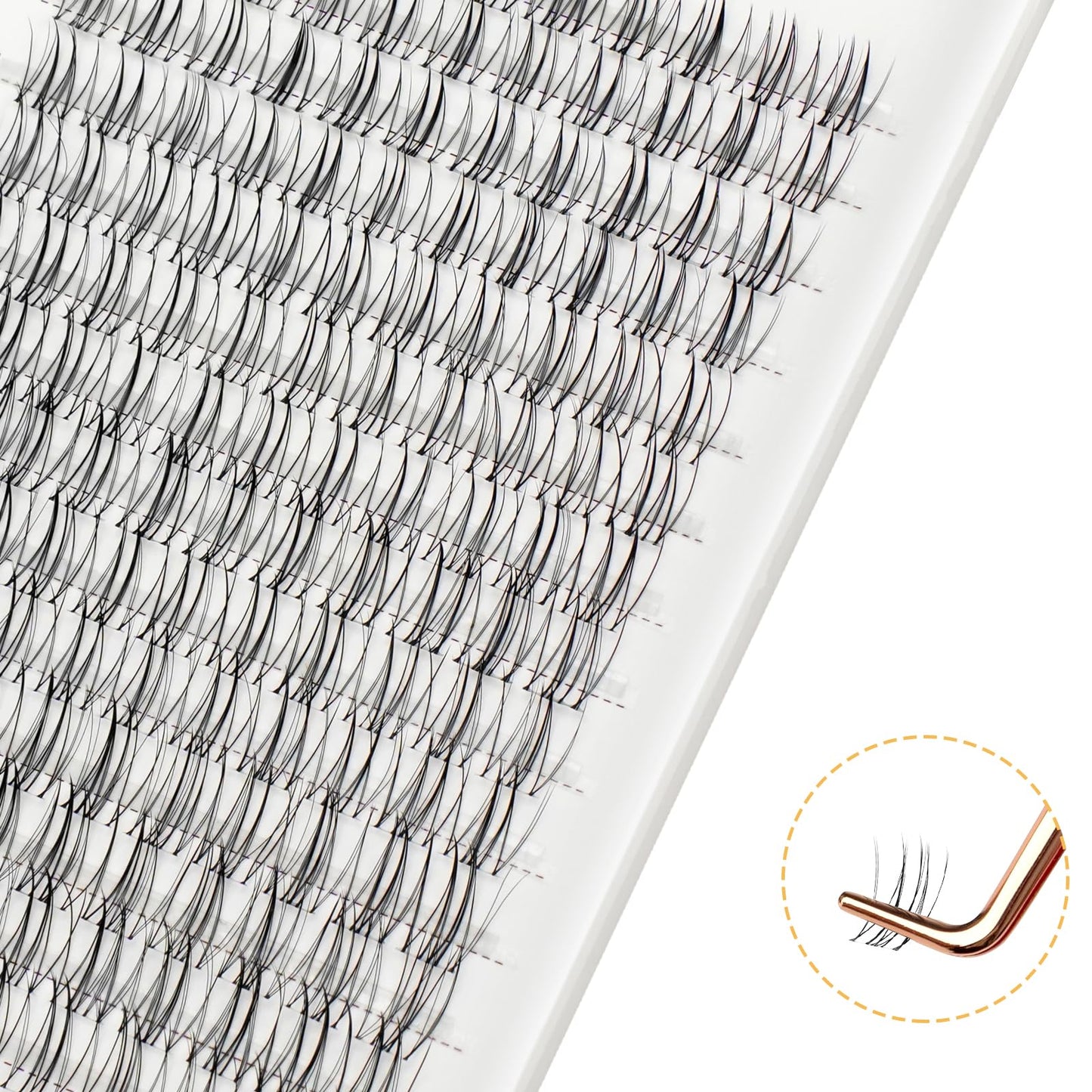 YOONOYA Wispy Cluster Lashes 154 Pcs 10-14mm Mix Lashes Eyelash Clusters C Curl Cluster Eyelash Extensions Natural Wispy lash clusters Reusable Individual Lash Extension (QY-10-14mm - Mix)